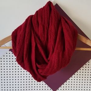 Celeste Wool & Cashmere Burgundy Infinity Scarf
